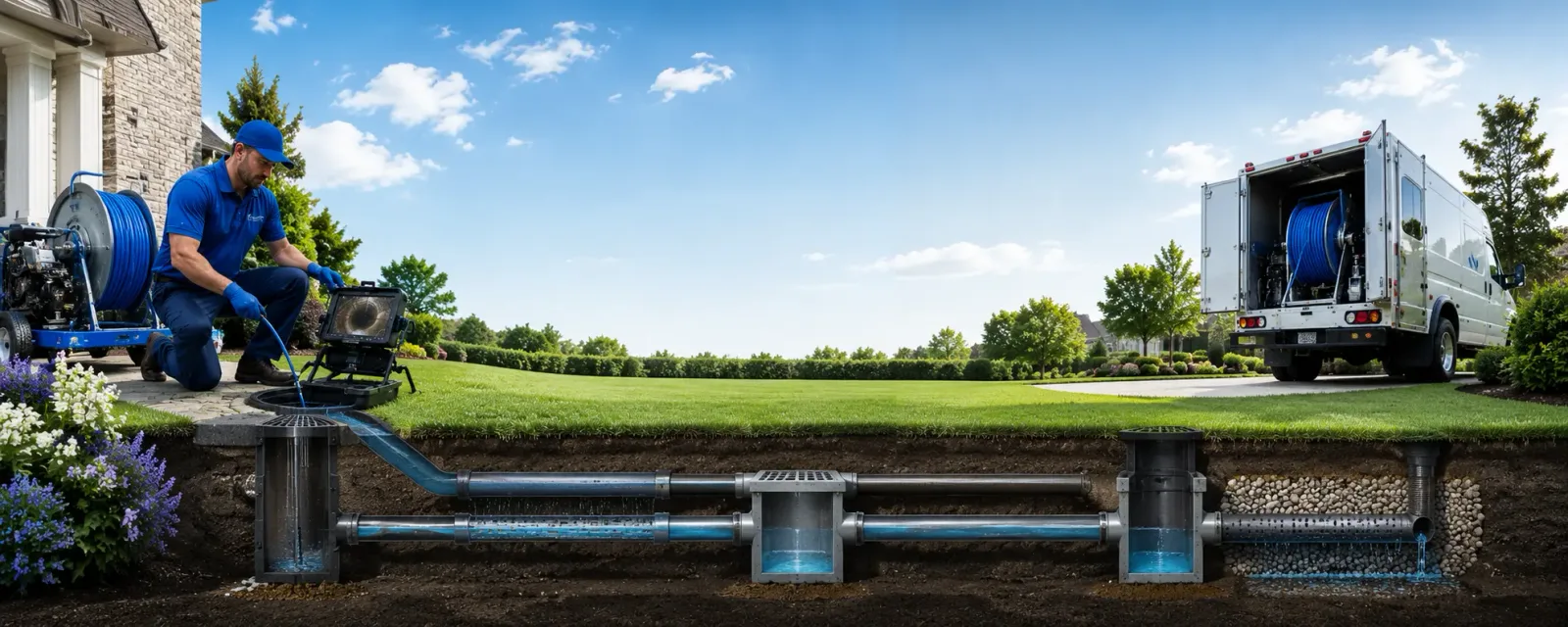 Outdoor drain cleaning information for Glover, VT